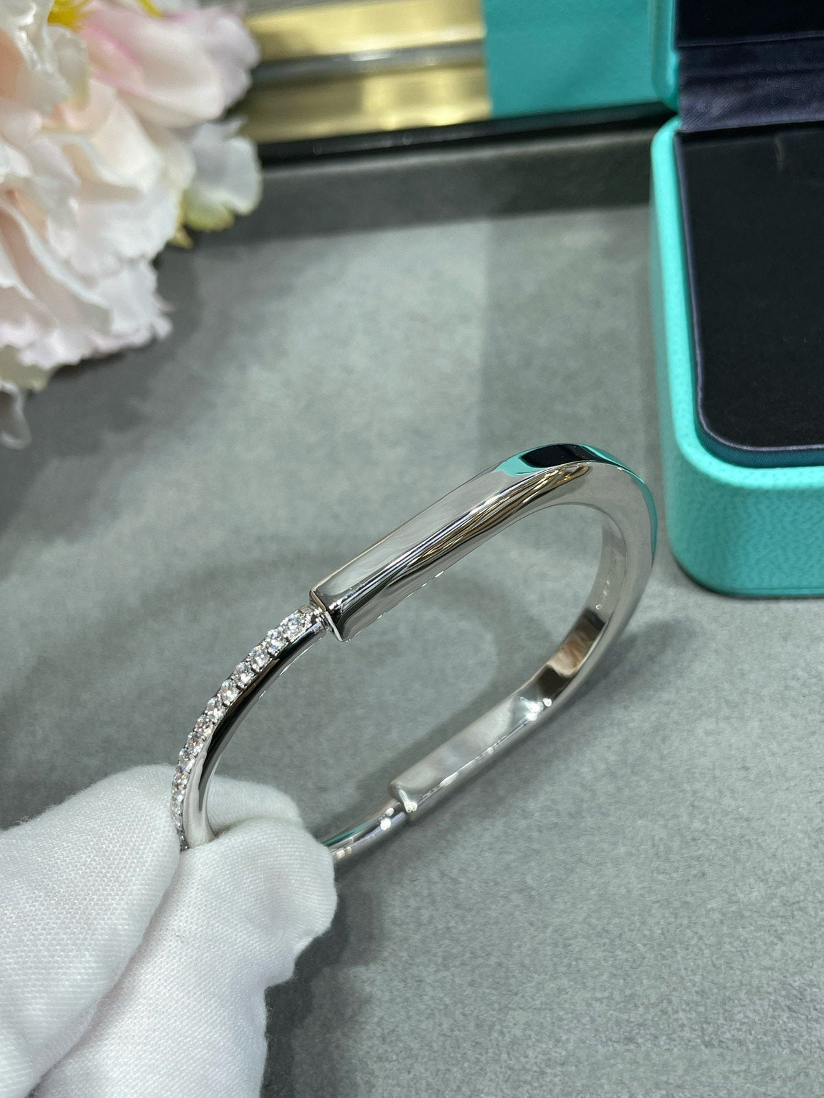 [Glow Muse ]LOCK BRACELET DIAMOND