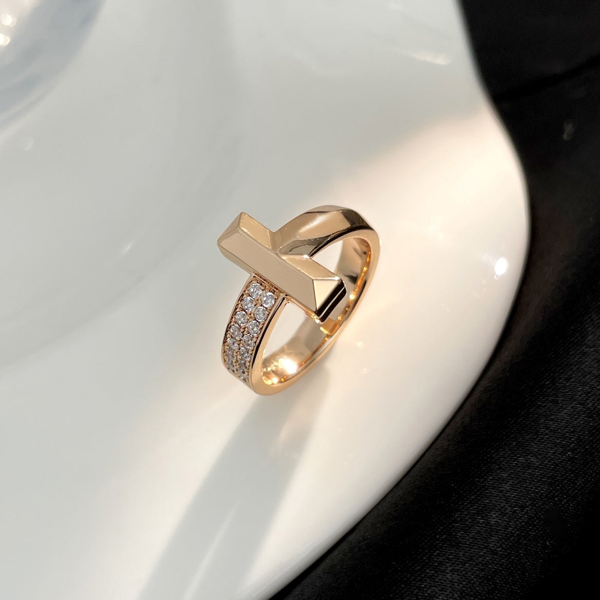 [Glow Muse ]T WIDE DIAMOND RING