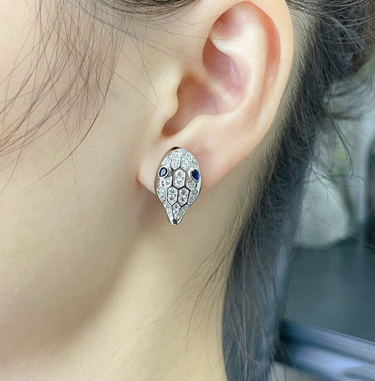 [⭐Glow Muse ]SERPENT DIAMOND STUD EARRINGS
