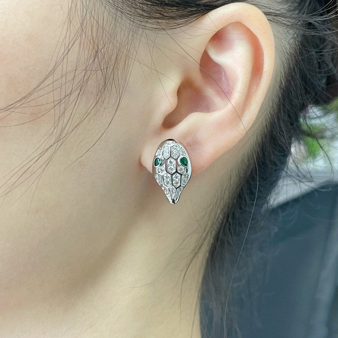 [⭐Glow Muse ]SERPENT DIAMOND STUD EARRINGS