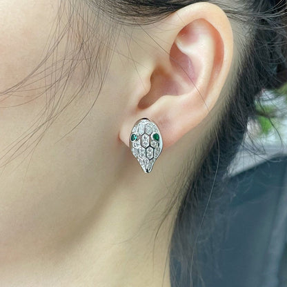 [⭐Glow Muse ]SERPENT DIAMOND STUD EARRINGS