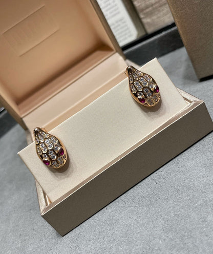 [⭐Glow Muse ]SERPENT DIAMOND STUD EARRINGS