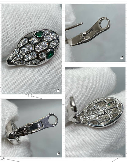 [⭐Glow Muse ]SERPENT DIAMOND STUD EARRINGS