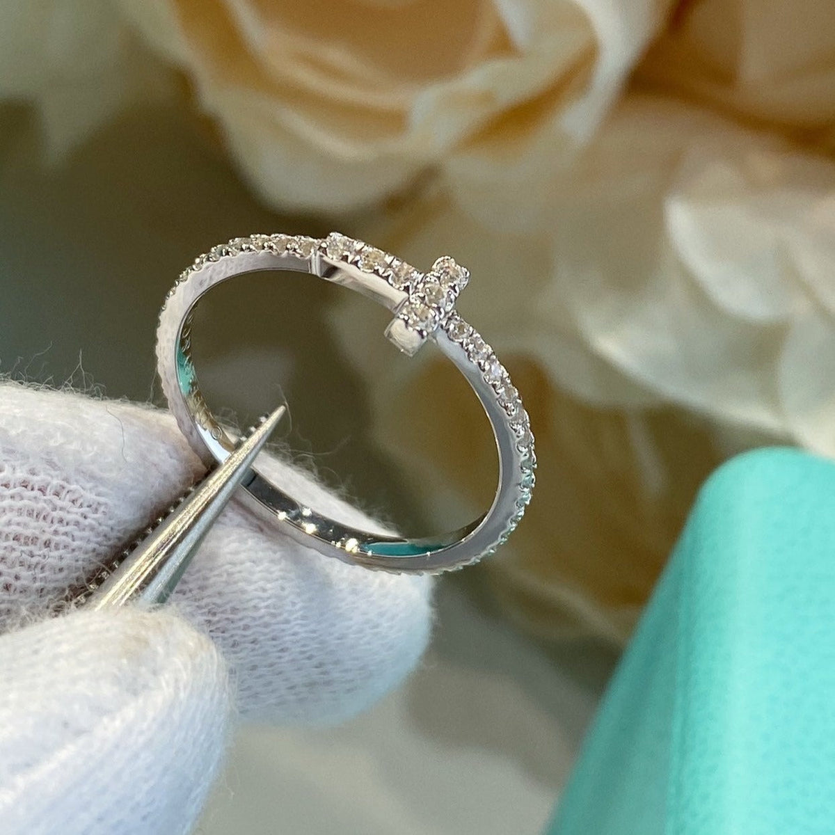 [Glow Muse ]T SMALL RING DIAMOND SILVER