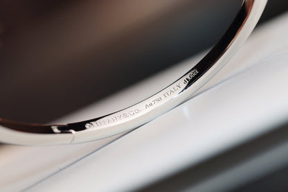 [Glow Muse ]NARROW T1 HINGED BANGLE DIAMOND SILVER