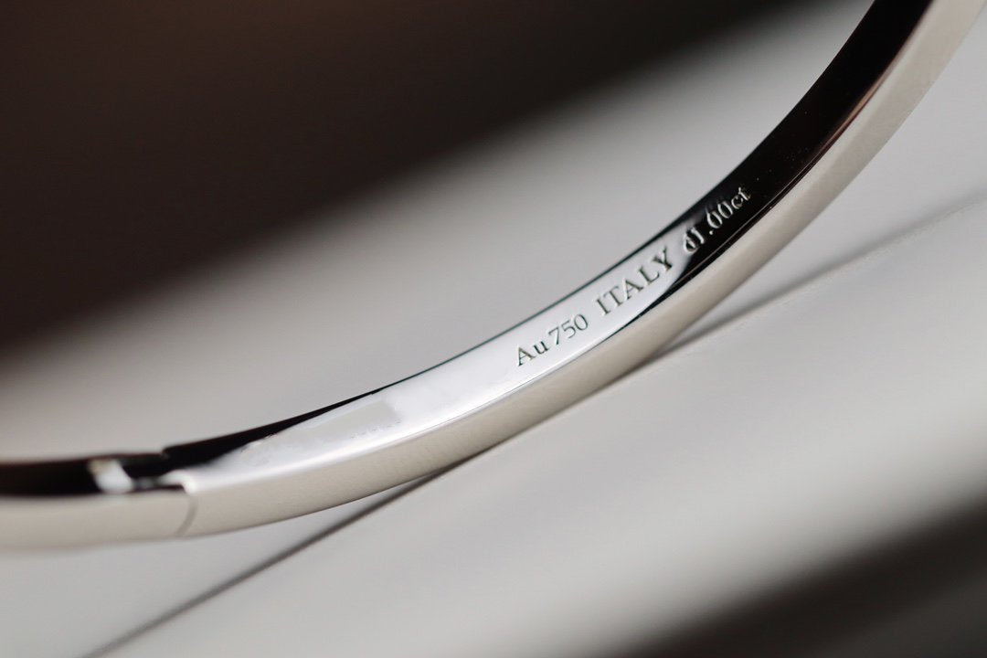 [Glow Muse ]NARROW T1 HINGED BANGLE DIAMOND SILVER