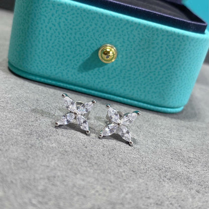[Glow Muse ]VICTORIA SILVER DIAMOND STUD MINI EARRINGS