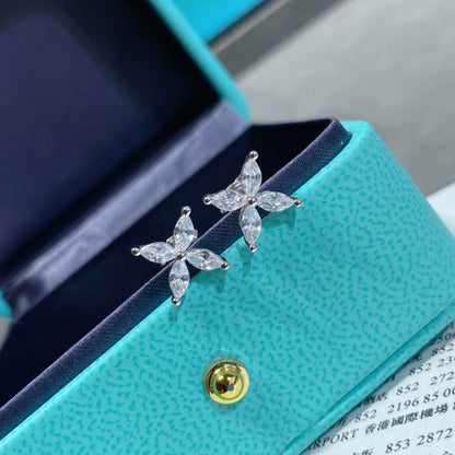 [Glow Muse ]VICTORIA SILVER DIAMOND STUD MINI EARRINGS