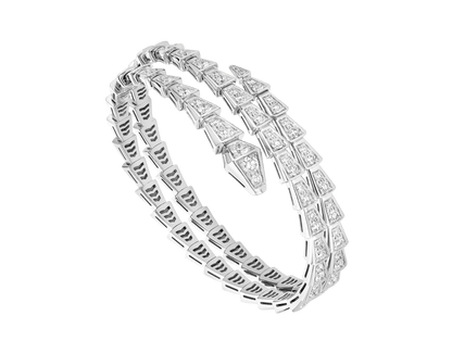 [⭐Glow Muse ]SERPENTI BRACELET SILVER DIAMOND DOUBLE ROW
