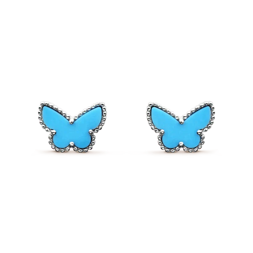 [Glow Muse]BUTTERFLY TURQUOISE EARRINGS SILVER