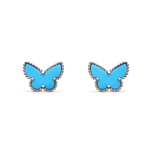 [Glow Muse]BUTTERFLY TURQUOISE EARRINGS SILVER