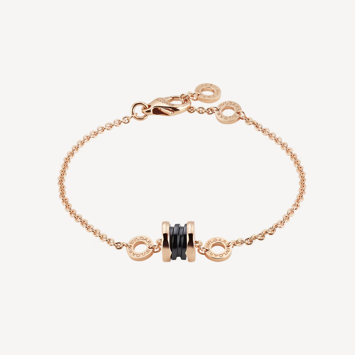[⭐Glow Muse ]ZERO 1 SOFT PINK GOLD AND BLACK CERAMIC BRACELET