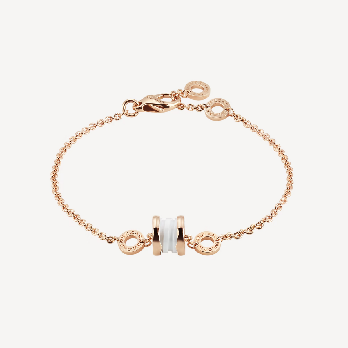 [⭐Glow Muse ]ZERO 1 SOFT PINK GOLD AND WHITE CERAMIC BRACELET
