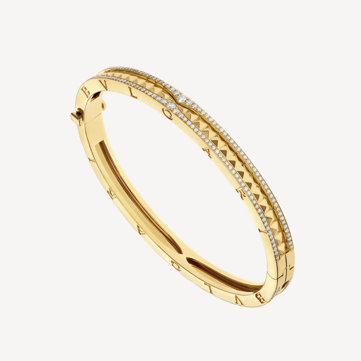 [⭐Glow Muse ]ZERO 1 SPIRAL AND PAVED DIAMOND GOLD BRACELET