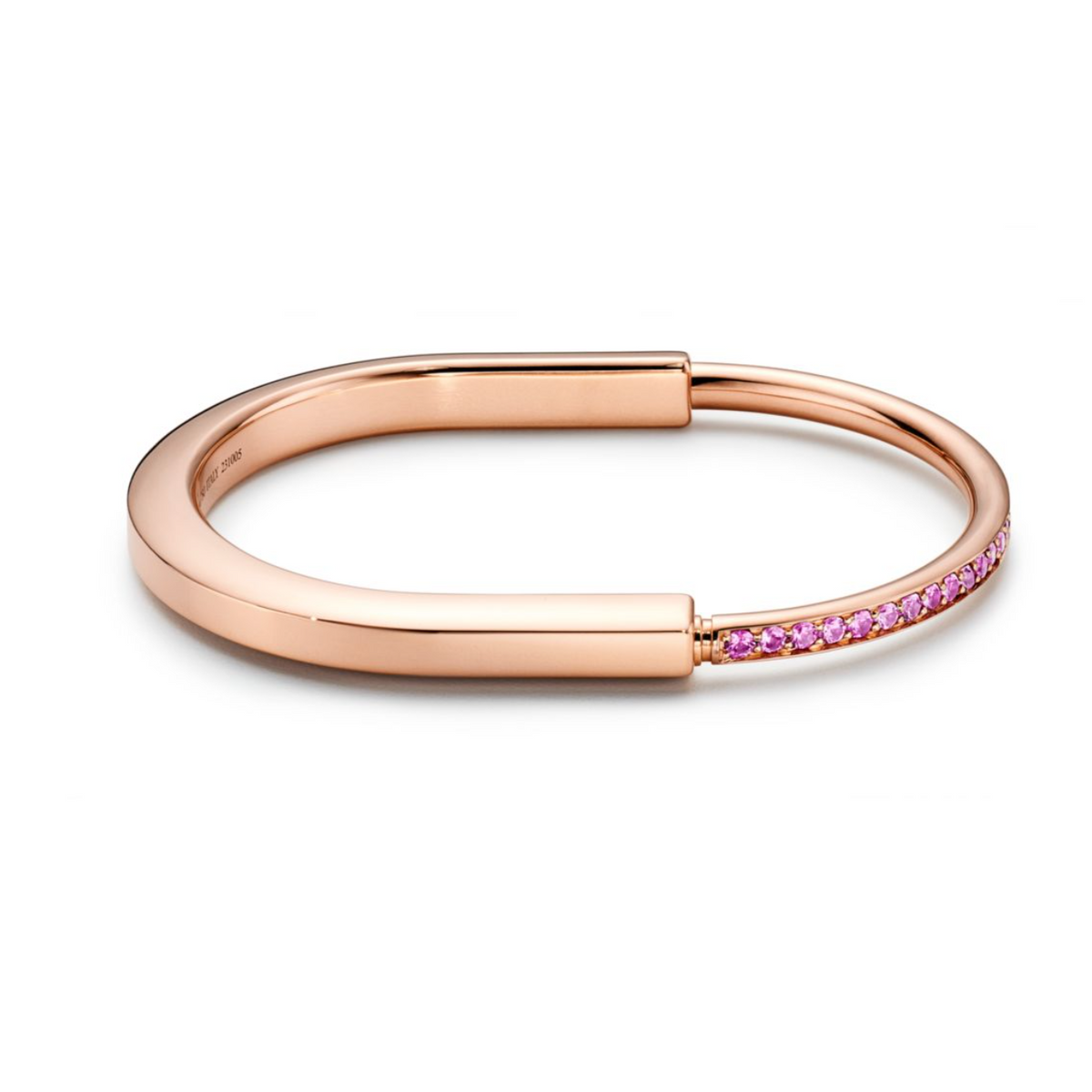 [Glow Muse ]LOCK BRACELET ROSE DIAMOND PINK GOLD