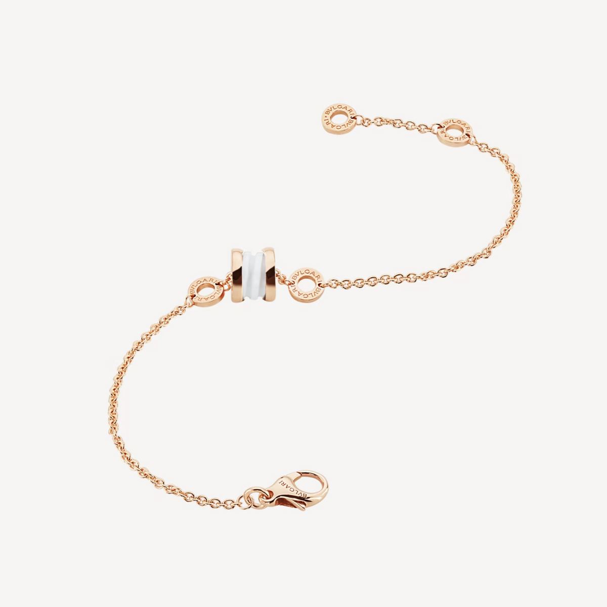 [⭐Glow Muse ]ZERO 1 SOFT PINK GOLD AND WHITE CERAMIC BRACELET