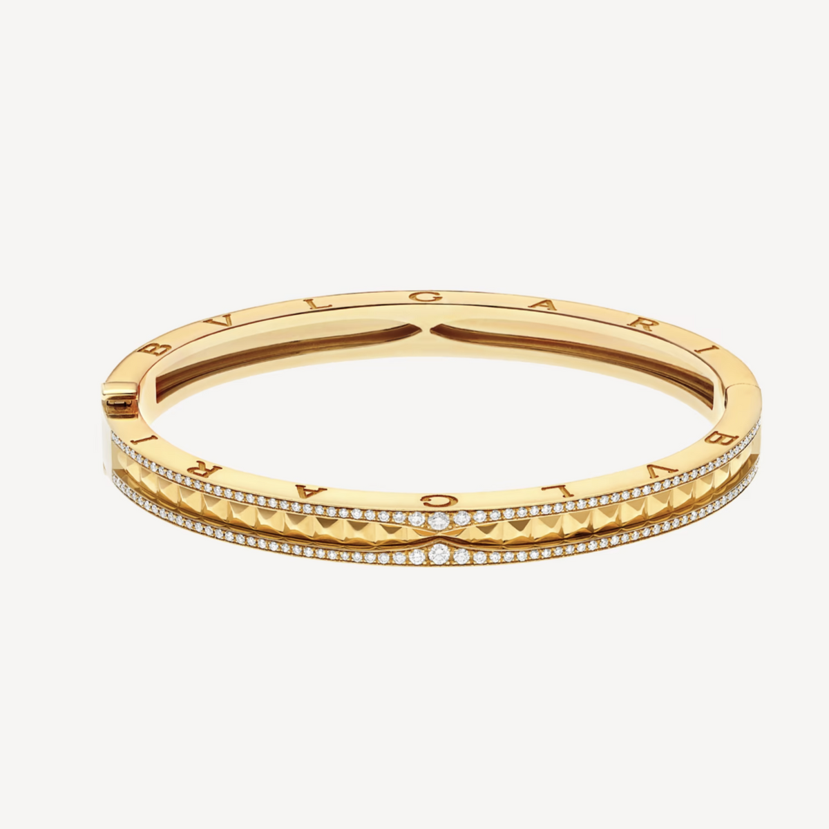 [⭐Glow Muse ]ZERO 1 SPIRAL AND PAVED DIAMOND GOLD BRACELET