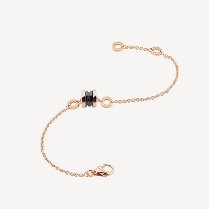 [⭐Glow Muse ]ZERO 1 SOFT PINK GOLD AND BLACK CERAMIC BRACELET