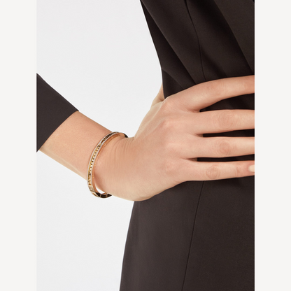 [⭐Glow Muse ]ZERO 1 SPIRAL AND PAVED DIAMOND GOLD BRACELET