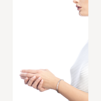 [⭐Glow Muse ]ZERO 1 SPIRAL LOGO SILVER BRACELET