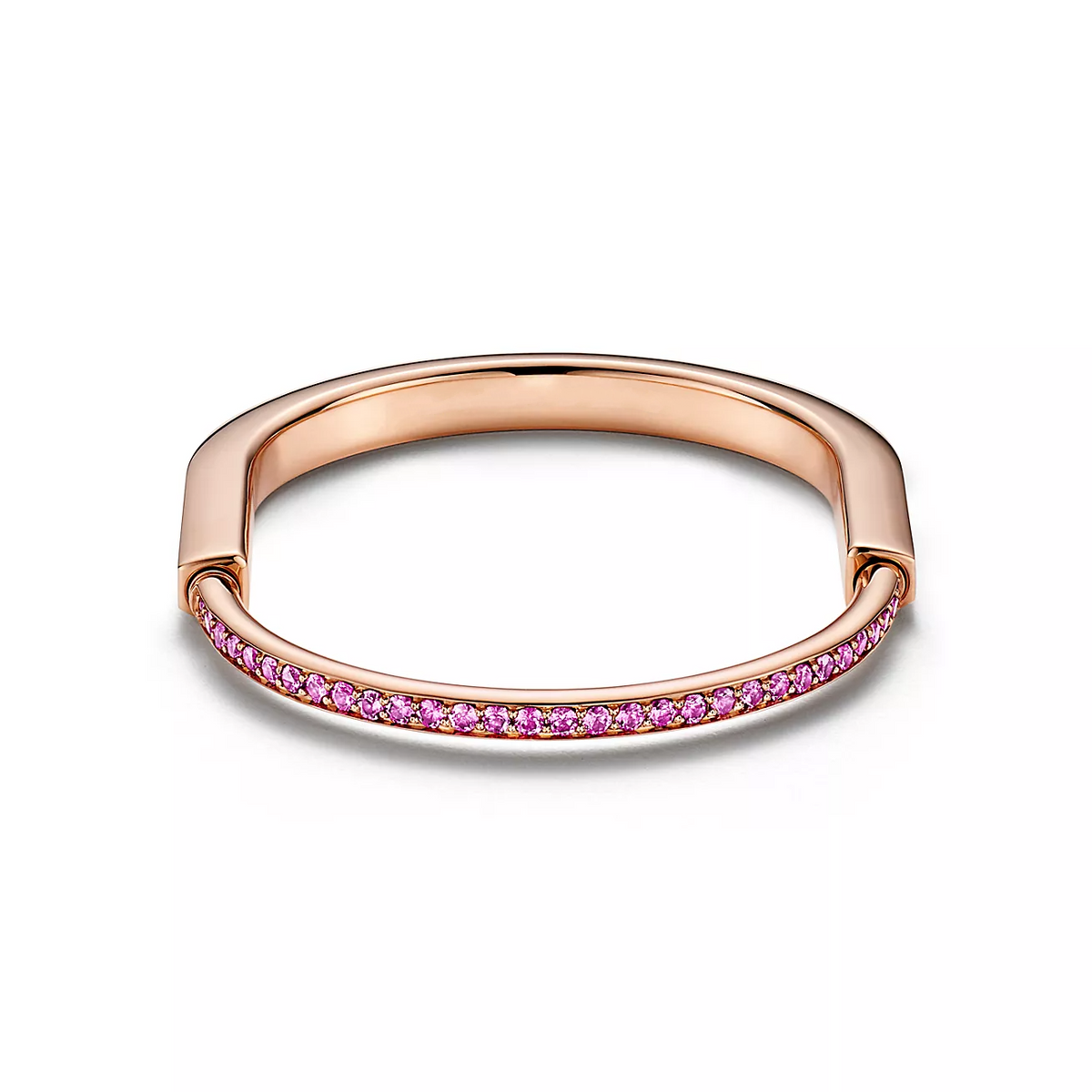 [Glow Muse ]LOCK BRACELET ROSE DIAMOND PINK GOLD