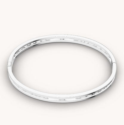 [⭐Glow Muse ]ZERO 1 SPIRAL LOGO SILVER BRACELET