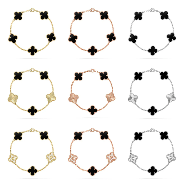 [⭐Glow Muse] CLOVER 5 MOTIF ONYXS BRACELET COLLECTION