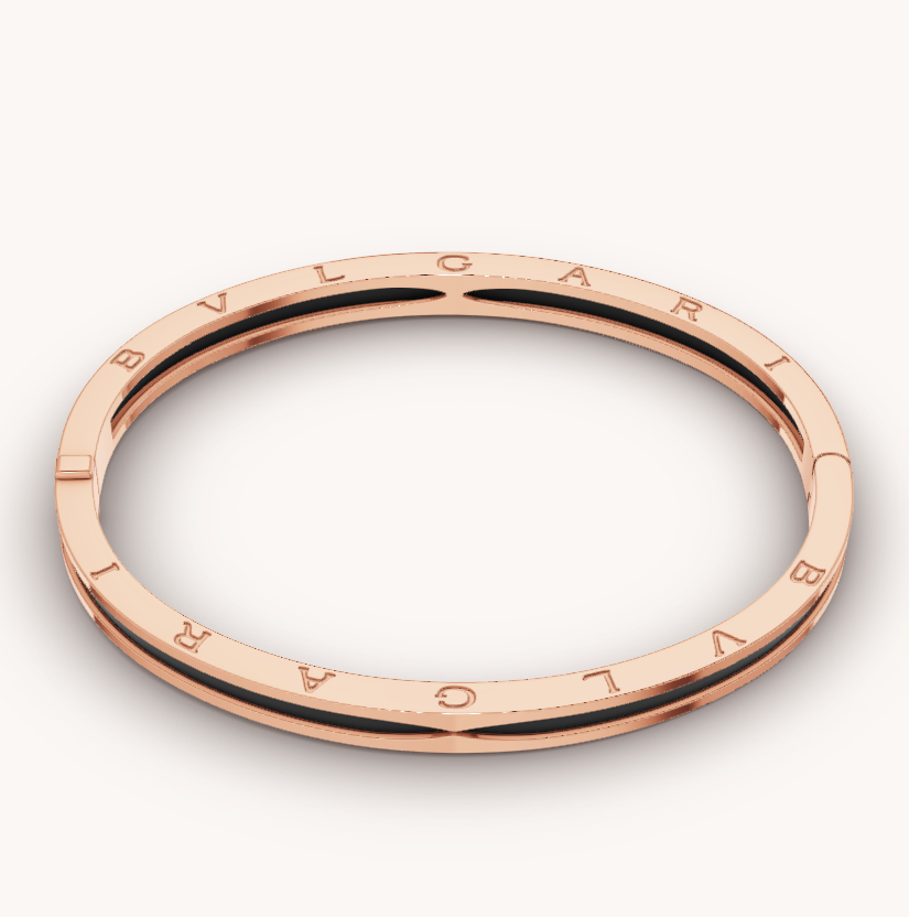 [⭐Glow Muse ]ZERO 1 PINK GOLD WITH BLACK CERAMIC BRACELET