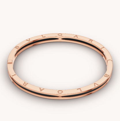 [⭐Glow Muse ]ZERO 1 PINK GOLD WITH BLACK CERAMIC BRACELET