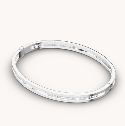 [⭐Glow Muse ]ZERO 1 SPIRAL LOGO SILVER BRACELET