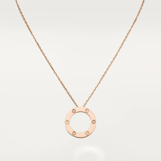 [Glow Muse]LOVE NECKLACE 16MM 3 DIAMONDS