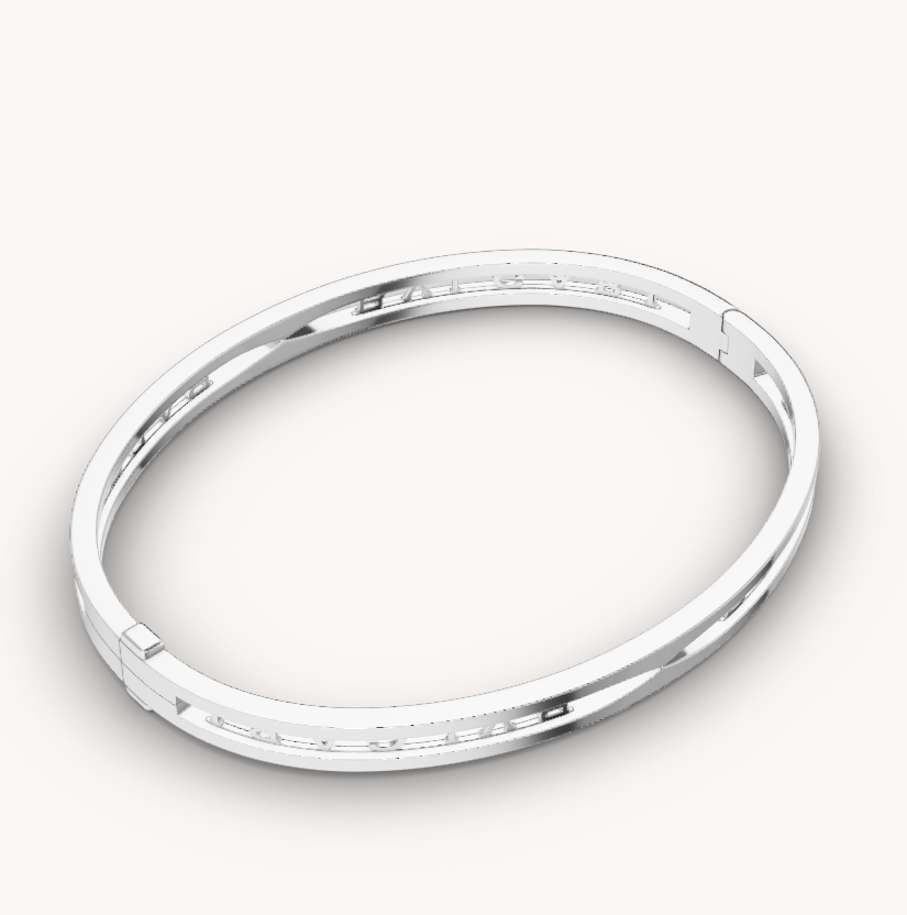 [⭐Glow Muse ]ZERO 1 SPIRAL LOGO SILVER BRACELET
