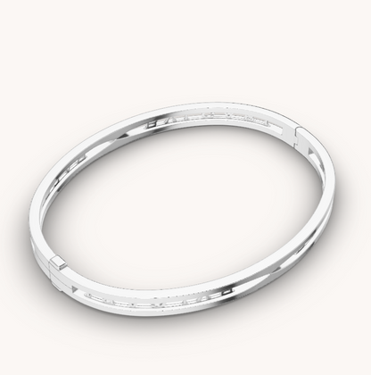 [⭐Glow Muse ]ZERO 1 SPIRAL LOGO SILVER BRACELET