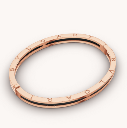 [⭐Glow Muse ]ZERO 1 PINK GOLD WITH BLACK CERAMIC BRACELET