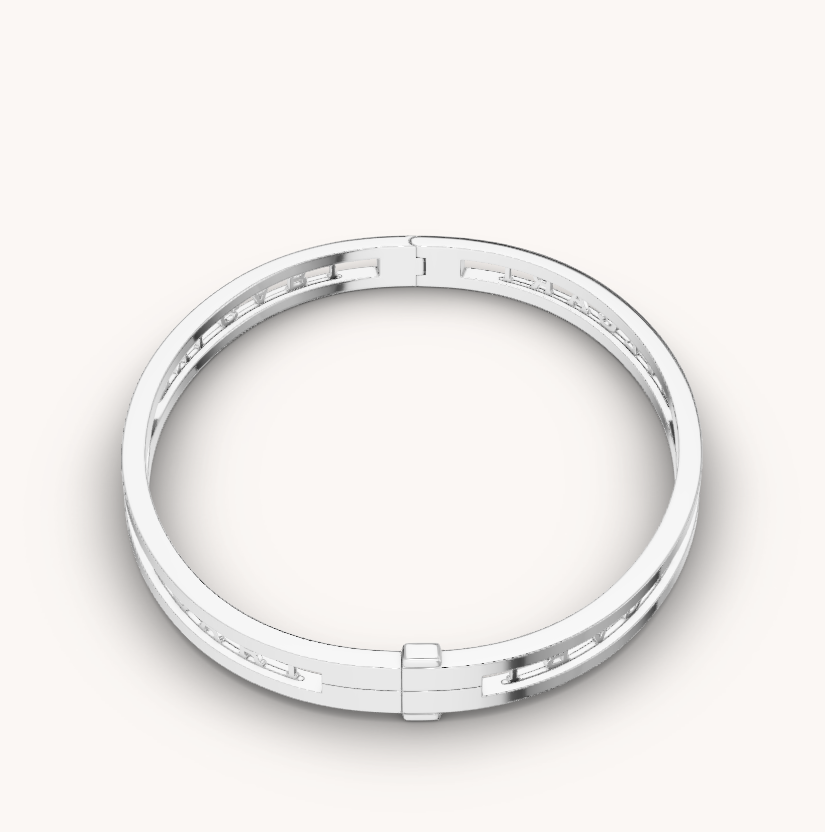 [⭐Glow Muse ]ZERO 1 SPIRAL LOGO SILVER BRACELET
