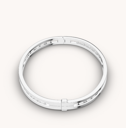 [⭐Glow Muse ]ZERO 1 SPIRAL LOGO SILVER BRACELET