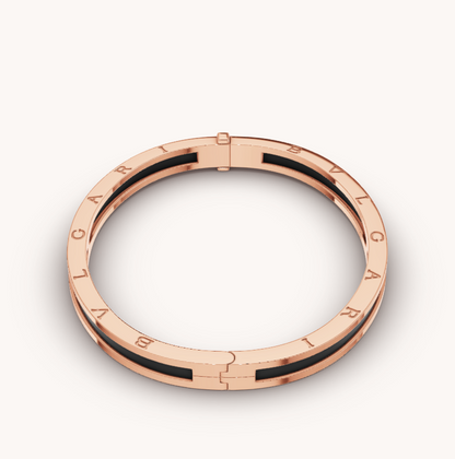 [⭐Glow Muse ]ZERO 1 PINK GOLD WITH BLACK CERAMIC BRACELET