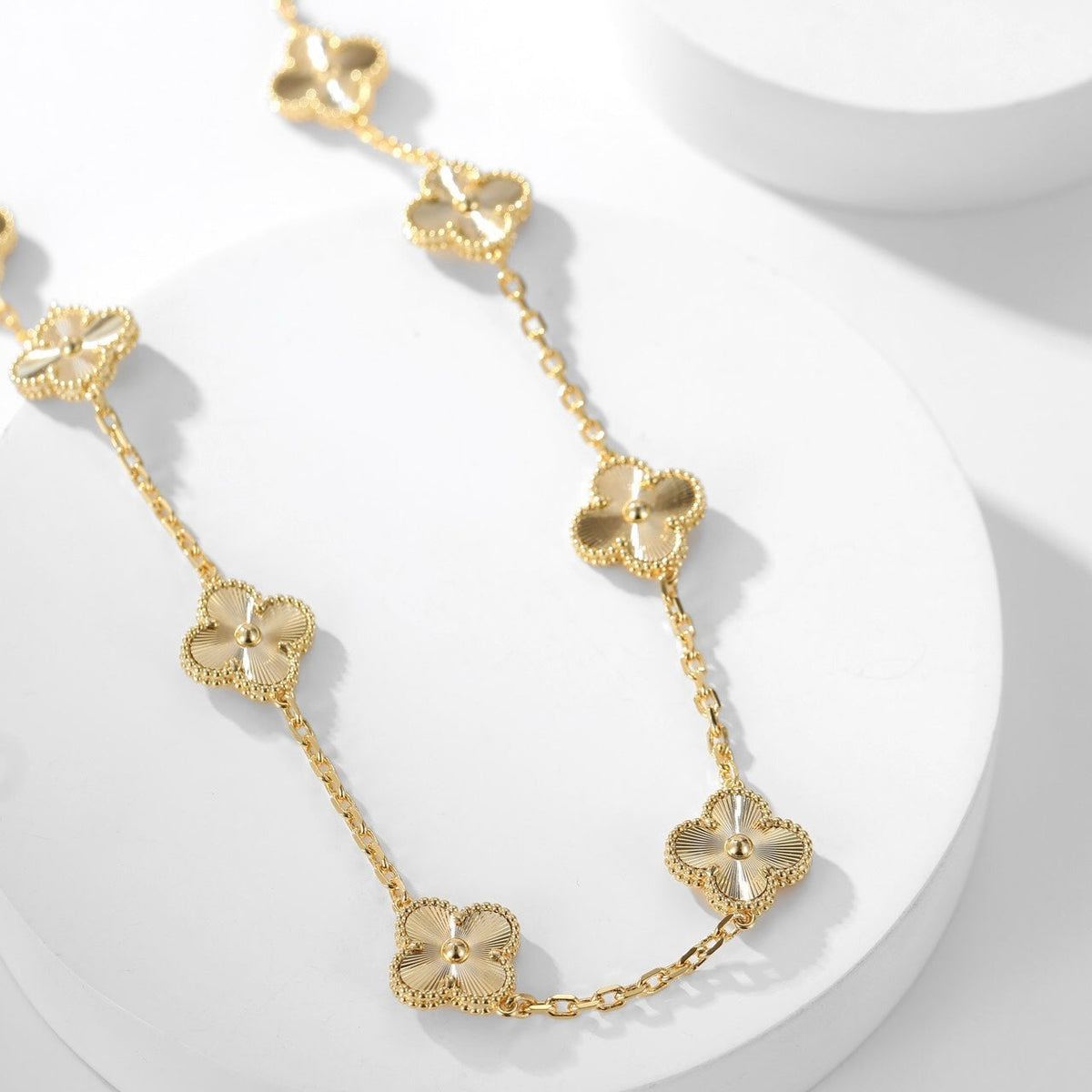 [Glow Muse]CLOVER 10 MOTIFS LASER NECKLACE