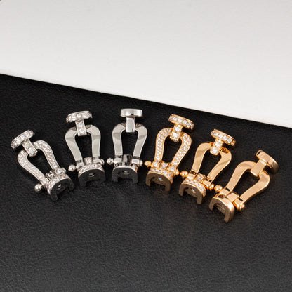 [Glow Muse]FORCE LARGE HORSESHOE FULL DIAMOND BRACELET ROSE GOLD