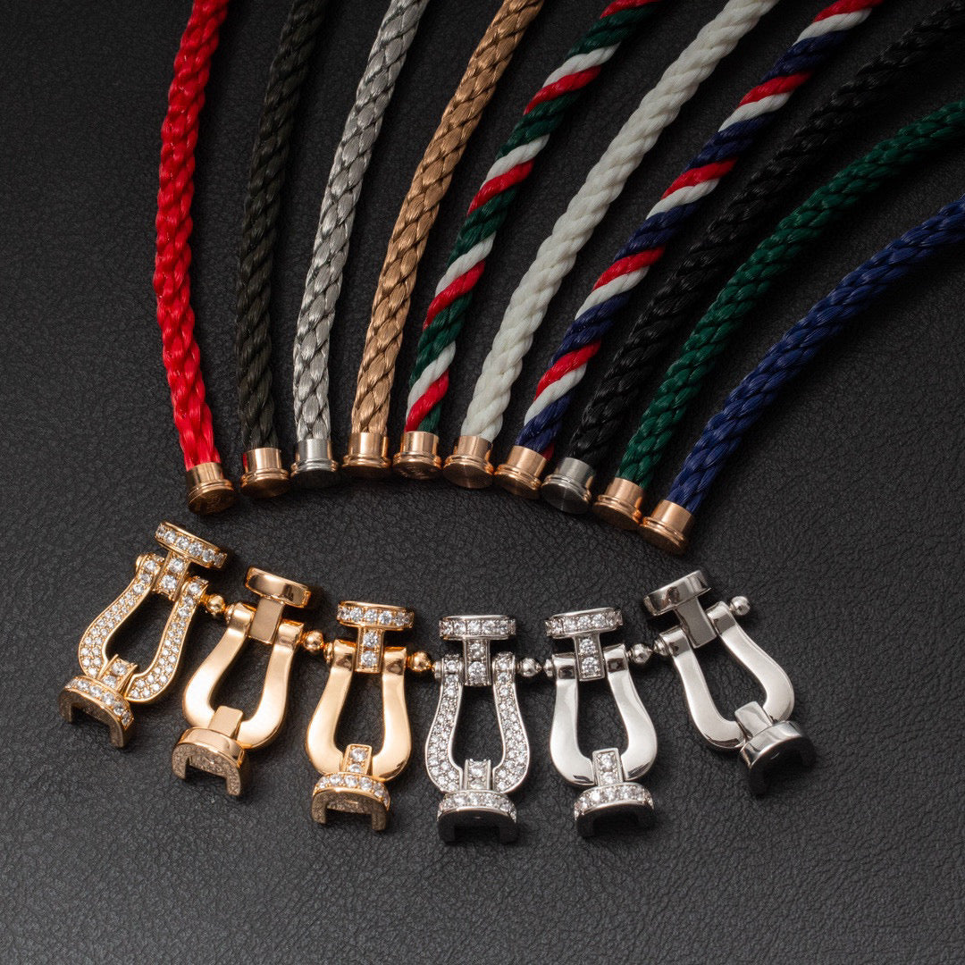 [Glow Muse]FORCE LARGE HORSESHOE FULL DIAMOND BRACELET GOLD