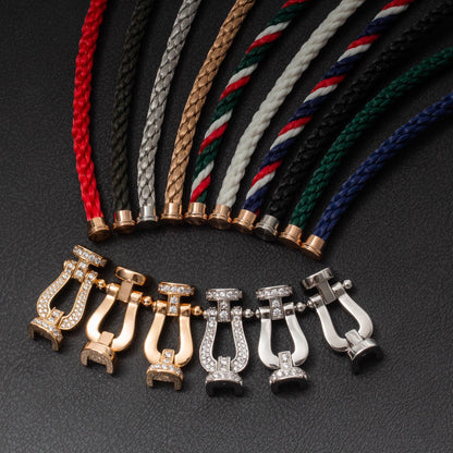 [Glow Muse]FORCE LARGE HORSESHOE FULL DIAMOND BRACELET SILVER