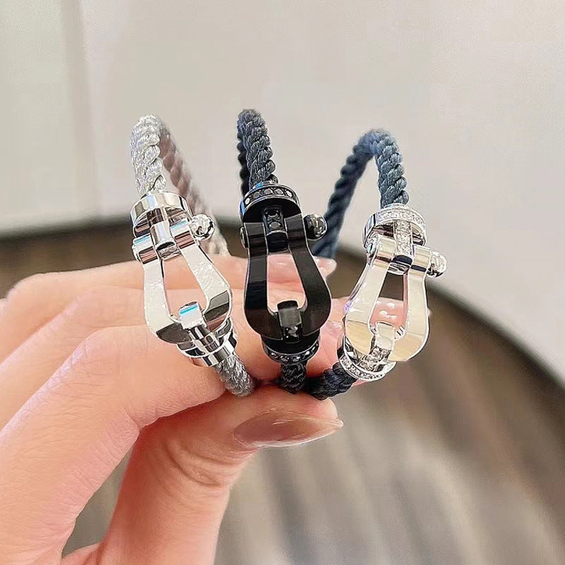 [Glow Muse]FORCE LARGE HORSESHOE NO DIAMOND BRACELET ROSE GOLD