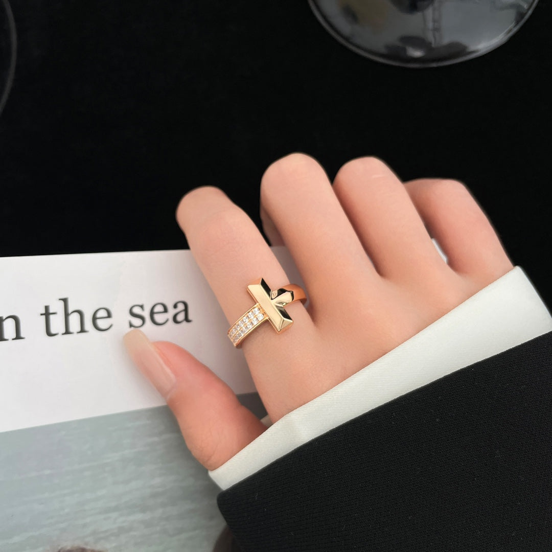 [Glow Muse ]T WIDE DIAMOND RING