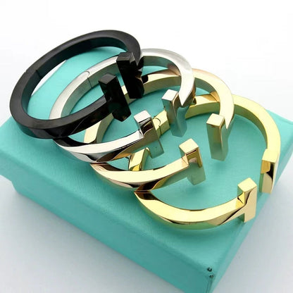[Glow Muse ]T SQUARE OPEN BRACELET