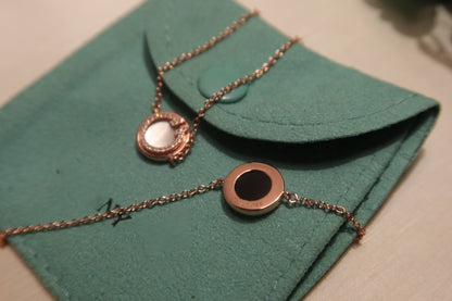 [Glow Muse ]DIAMOND CIRCLE PINK GOLD BRACELET