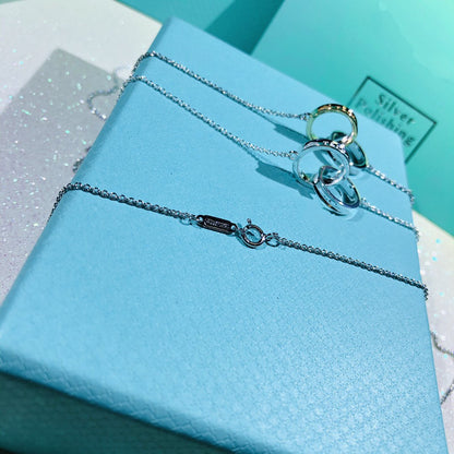 [Glow Muse ]INTERLOCKING CIRCLES PENDANT SMALL NECKLACE
