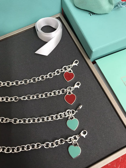 [Glow Muse ]HEART TAG BRACELET SILVER MEDIUM