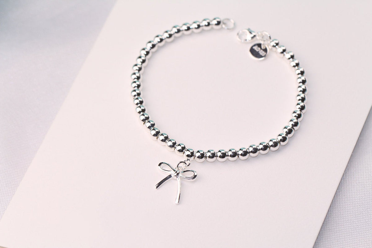 [Glow Muse ]STERLING SILVER BOW BEAD BRACELET