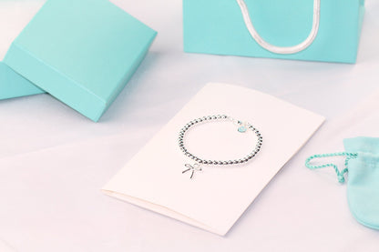[Glow Muse ]STERLING SILVER BOW BEAD BRACELET