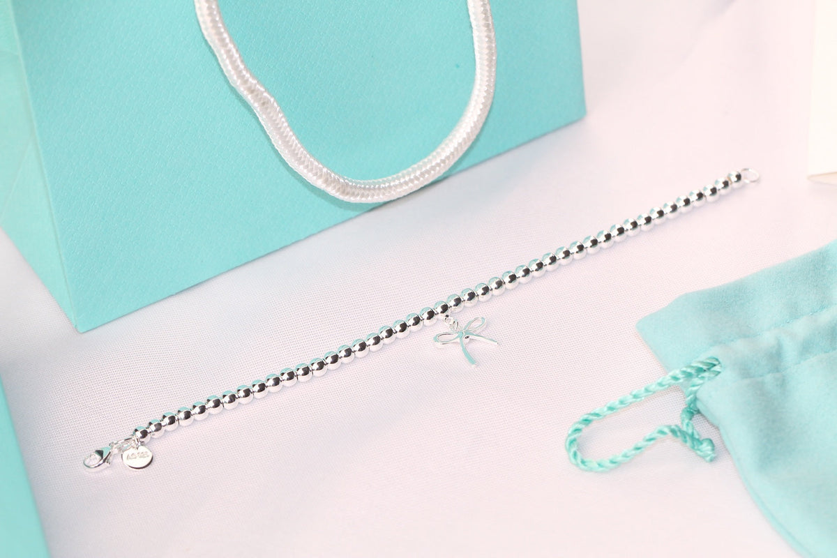 [Glow Muse ]STERLING SILVER BOW BEAD BRACELET